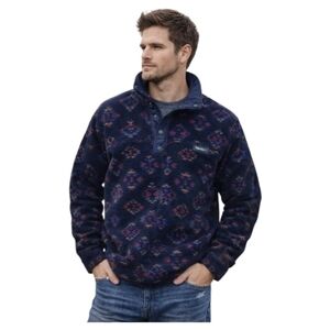 Pendleton lobo quarter snap pullover Wool Sweater jacket coat M aztec